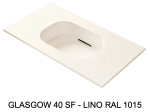 Plan vasque système d’évacuation discret L 50 à 201 x P 40 à 51 cm, finition lisse mate, 10 couleurs, Anti bactérien, résine Akrytan® teinté dans la masse, Livraison Offerte.